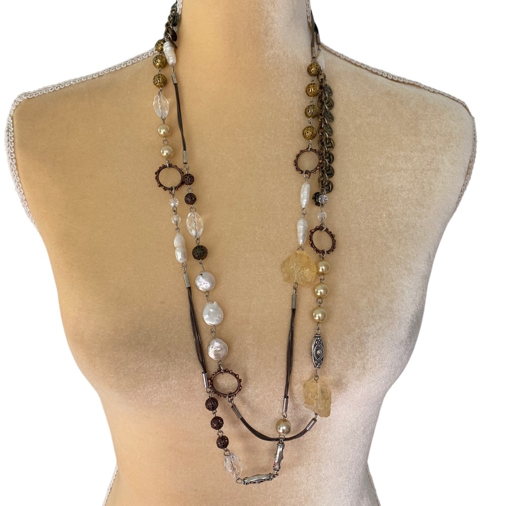 Treska Collection Long Statement Necklace